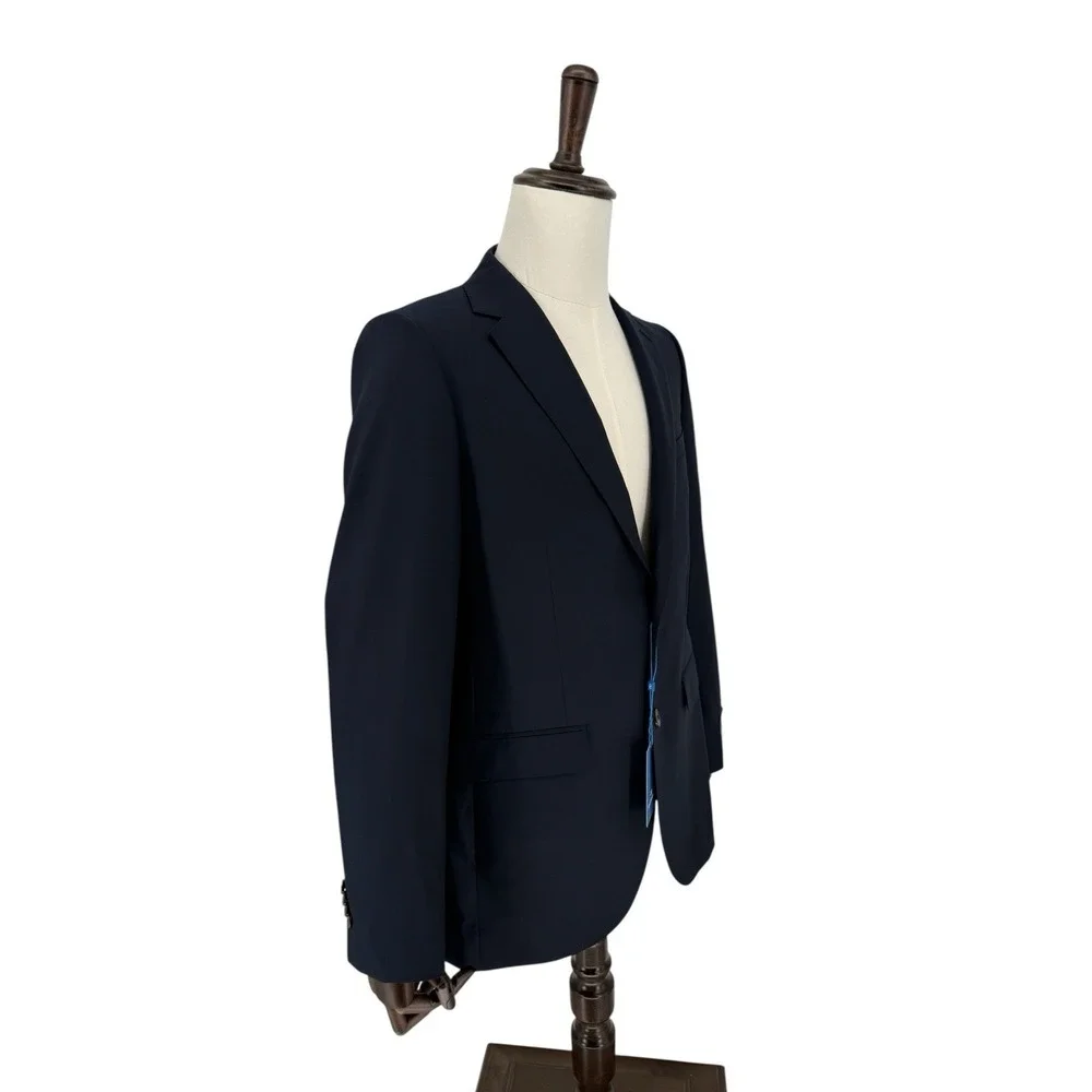 Paul Betenly Men's 40L Navy Blue Wool Cashmere Button Blazer Jacket-Ronaldo N